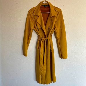 Mustard yellow suede jacket, medium